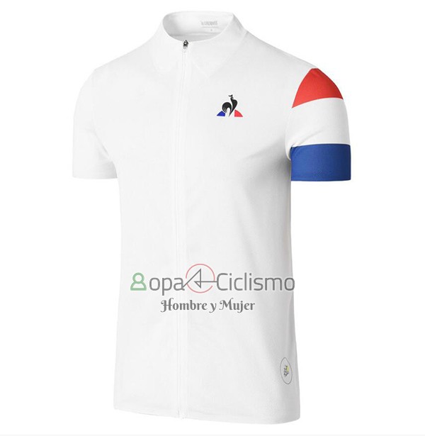 Coq Sportif Tour DE Francia Ropa Ciclismo Culotte Corto 2017 Hombre Mangas Cortas Blanco